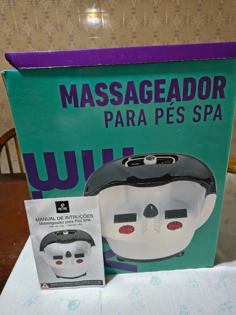 Massageador p/ Pés SPA R 36 110 Volts - ACTE - Branco/Preto - Foto 6
