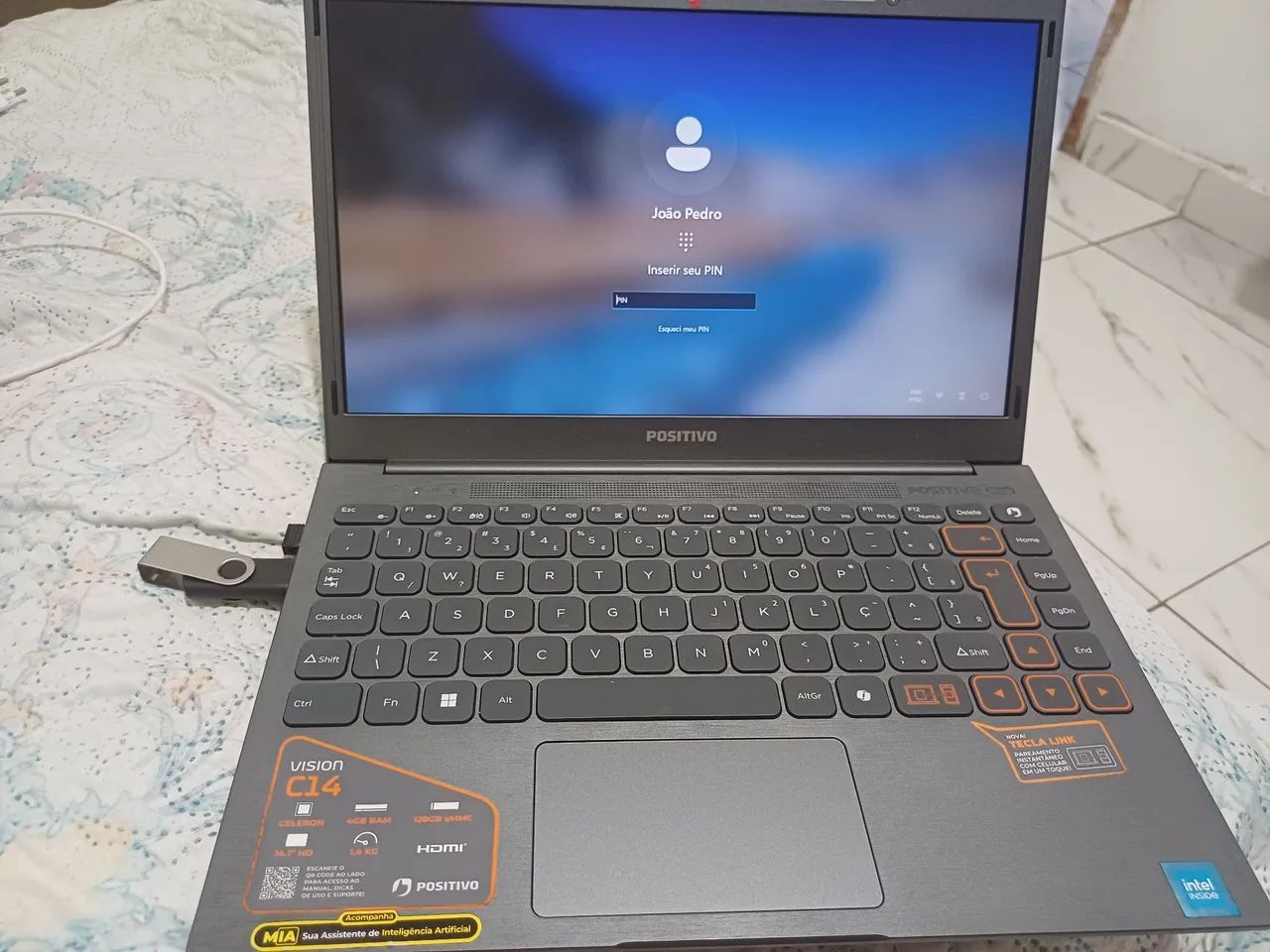 Notebook Positivo Vision C14 Pouco Usado + Mouse - Foto 4