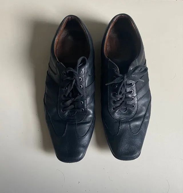 sapatênis em couro legítimo preto - Foto 3