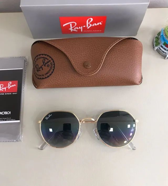 óculos de sol ray ban jack azul - Foto 4