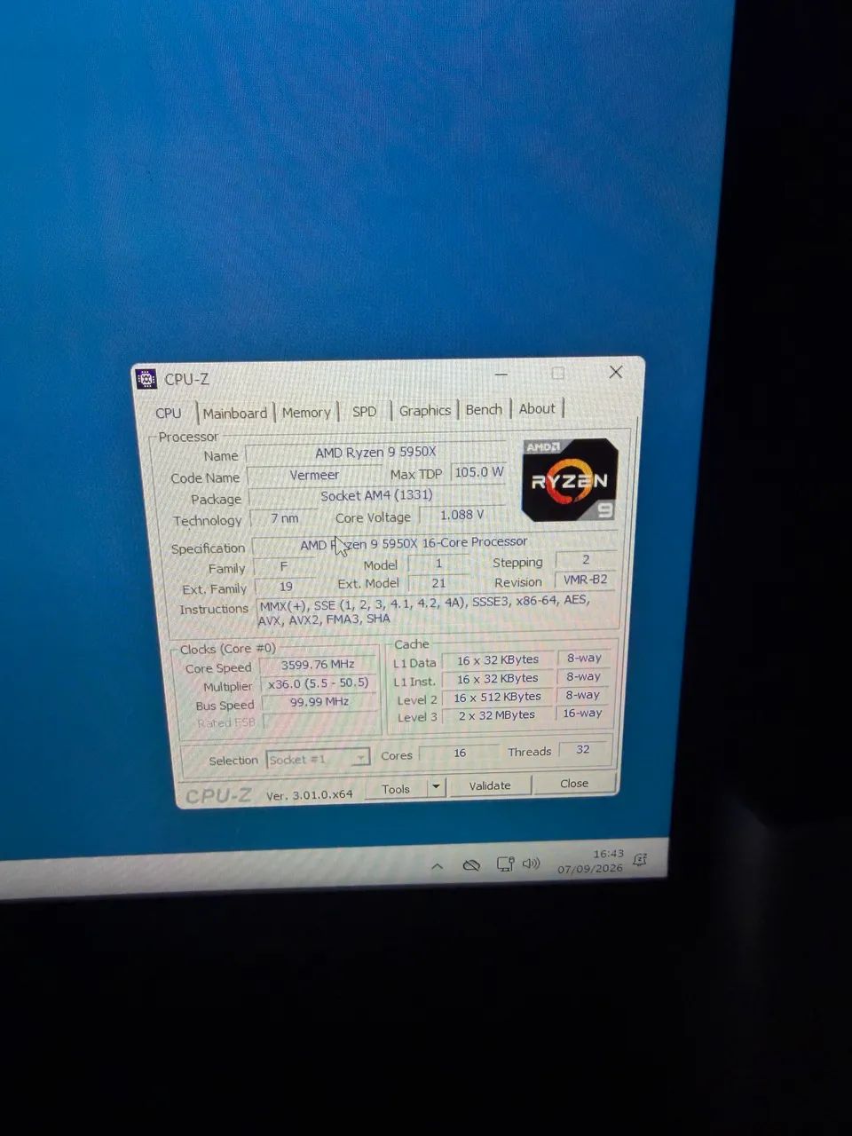 PROCESSADOR RYZEN 9 5950X + B550 ROG STRIX  - Foto 2