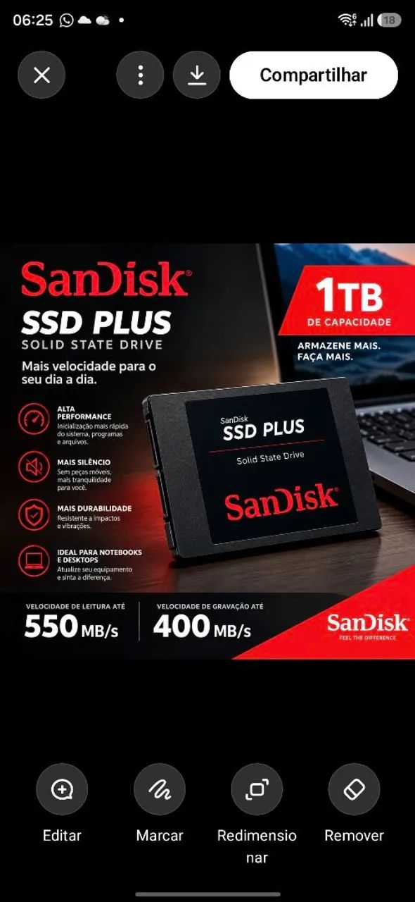 Ssd SanDisk 1T - Foto 2