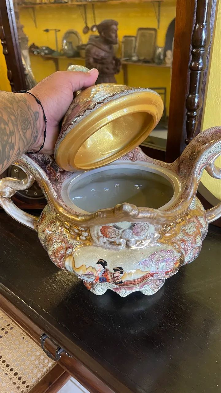 Lindo vaso antigo totalmente pintado a mão - Foto 2