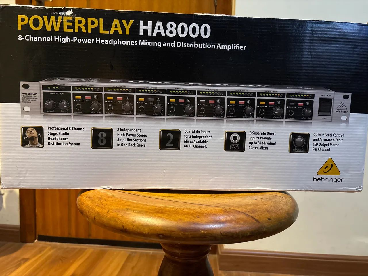 Amplificador de fones powerplay ha8000 Behringer Original - melhor que presonus Yamaha