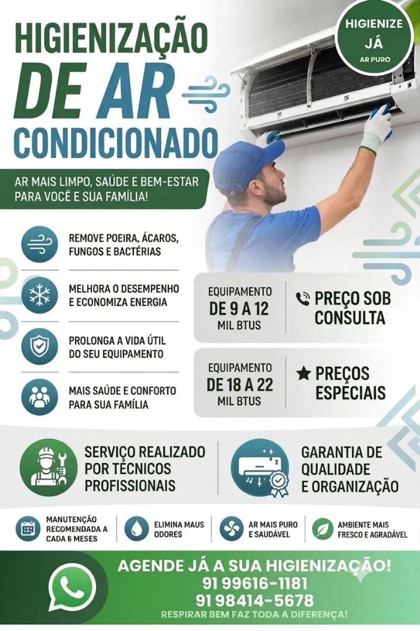 HIGIENIZAÇÃO DE AR CONDICIONADO 