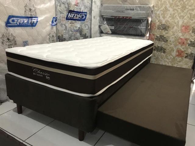 Cama Box Solteiro Bicama com Colchão em Molas Anjos - Auxiliar c/ colchão!