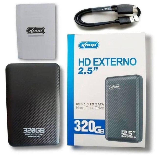 HD EXTERNO 320GB SLIM 2.5 POL KNUP KP-HD809 SATA 