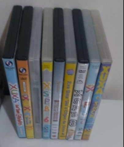 Todos os dvds da Xuxa e um cd da Xuxinha e Guto contra os monstros do espaço 