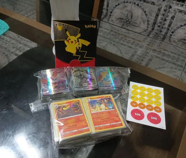 Lote Pack 100 Cartas Pokémon A…