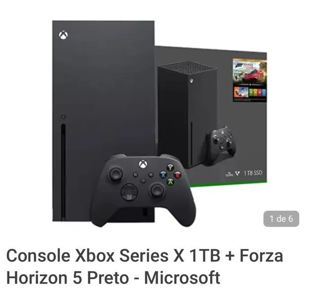 Microsoft Xbox Series X, Versão Desbloqueada, Consolas de Jogo Vídeo,  Console de Controle Sem Fio até 120 FPS, 1TB