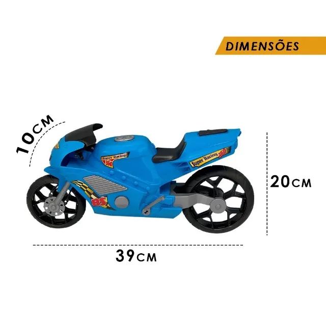 Kit Com 4 Motos de Brinquedo Corrida Miniatura Infantil para