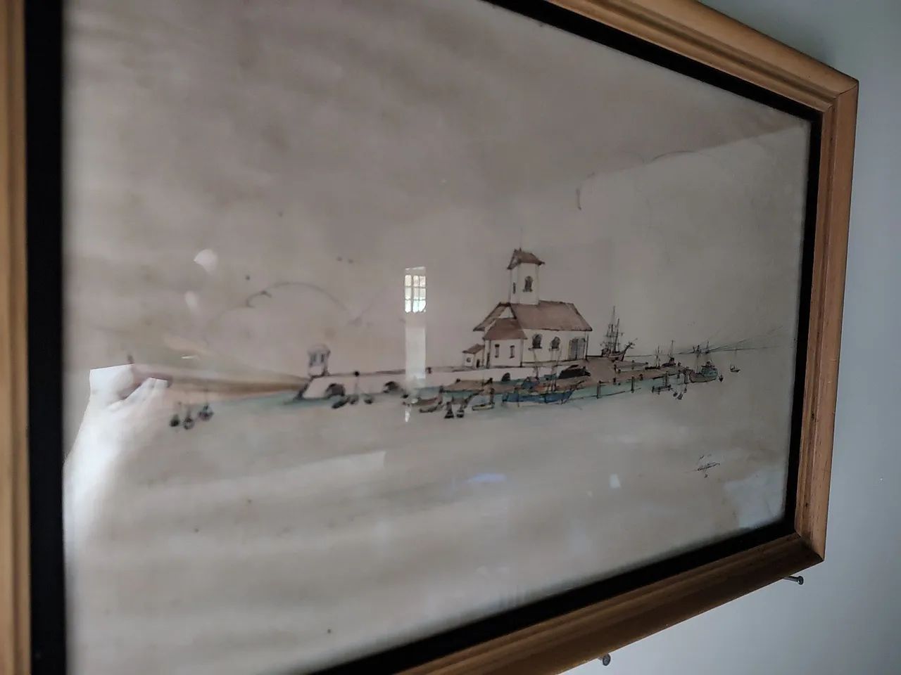 Desenho Nanquim 77 assinado moldura  - Foto 3