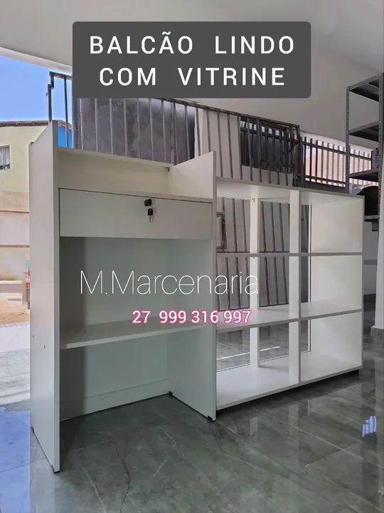 BALCÃO  LINDO  COM  VITRINE - Foto 2