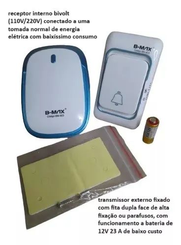 Campainha Residencial Wireless Sem Fio Resistente Água Wifi - Foto 5