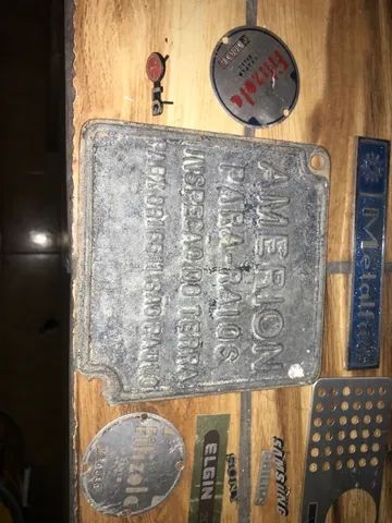 9 Placas e logos antigos metal frio - Foto 3