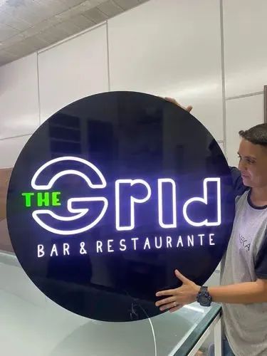 Placa para loja redonda Brasília com preço baixo menor valor - Foto 2