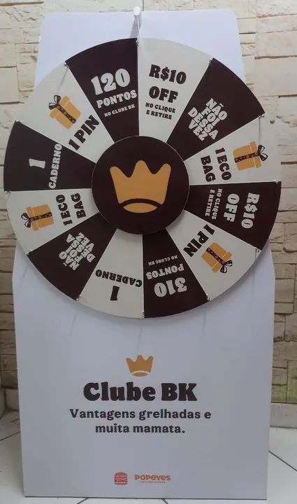 Roleta para promoções e sorteio de brindes