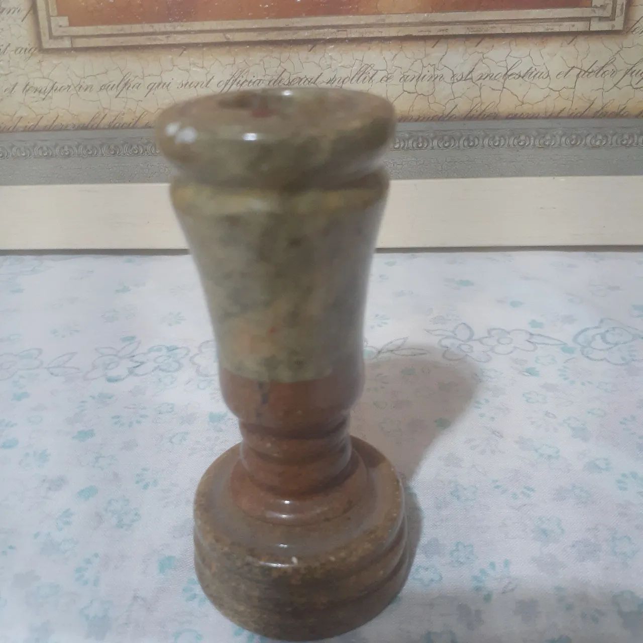 Castiçal em pedra polida dois tons - Foto 2