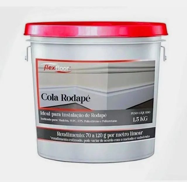 Cola Rodapé Poliestireno Colagem Rápida 1,5kg - Foto 2