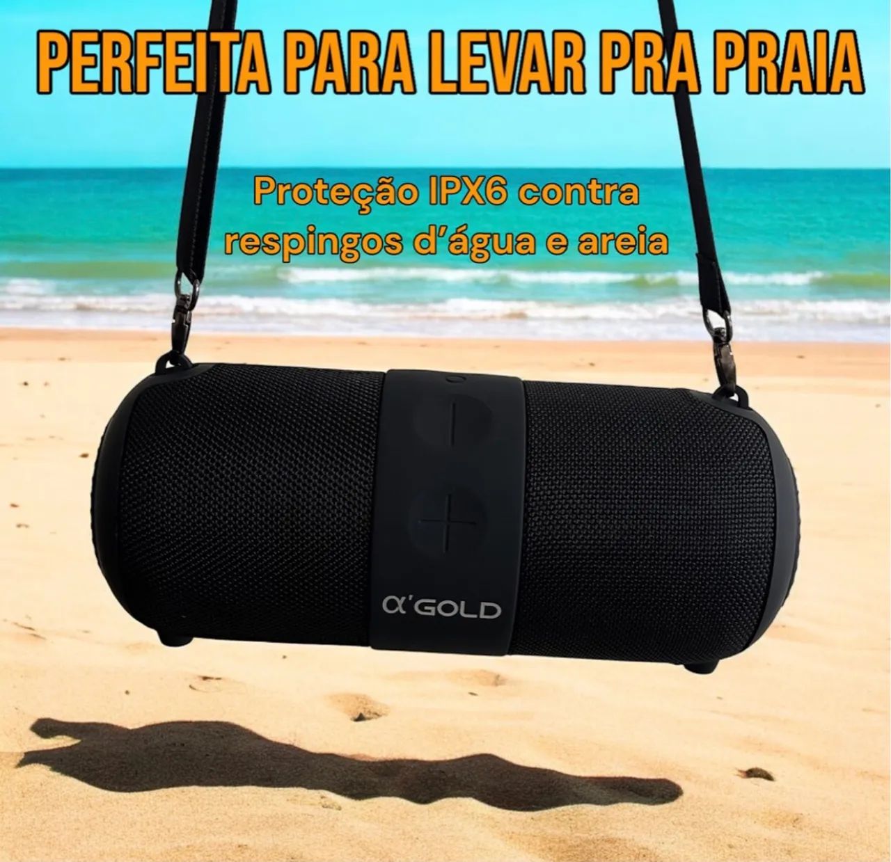 Caixa de Som Bluetooth Portátil 30W - A'Gold