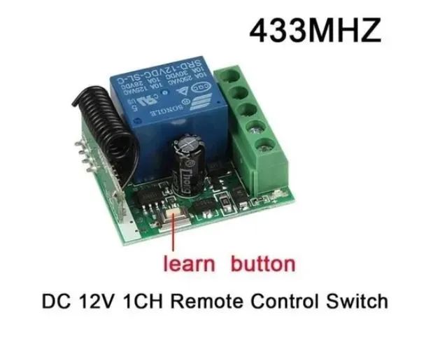 Relê 1 Canal Rf 433mhz 12v Módulo Entrada Interruptor Longa Distância Arduino COD-AM452  - Foto 3