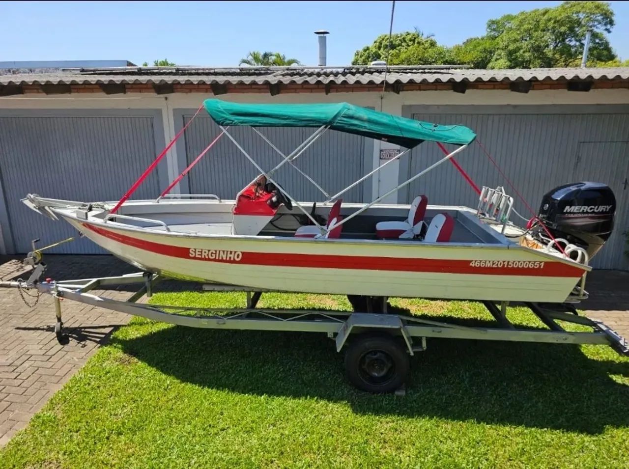 Lancha Marajó Levefort + Motor Mercury 60 HP + Reboque Rodoviário 