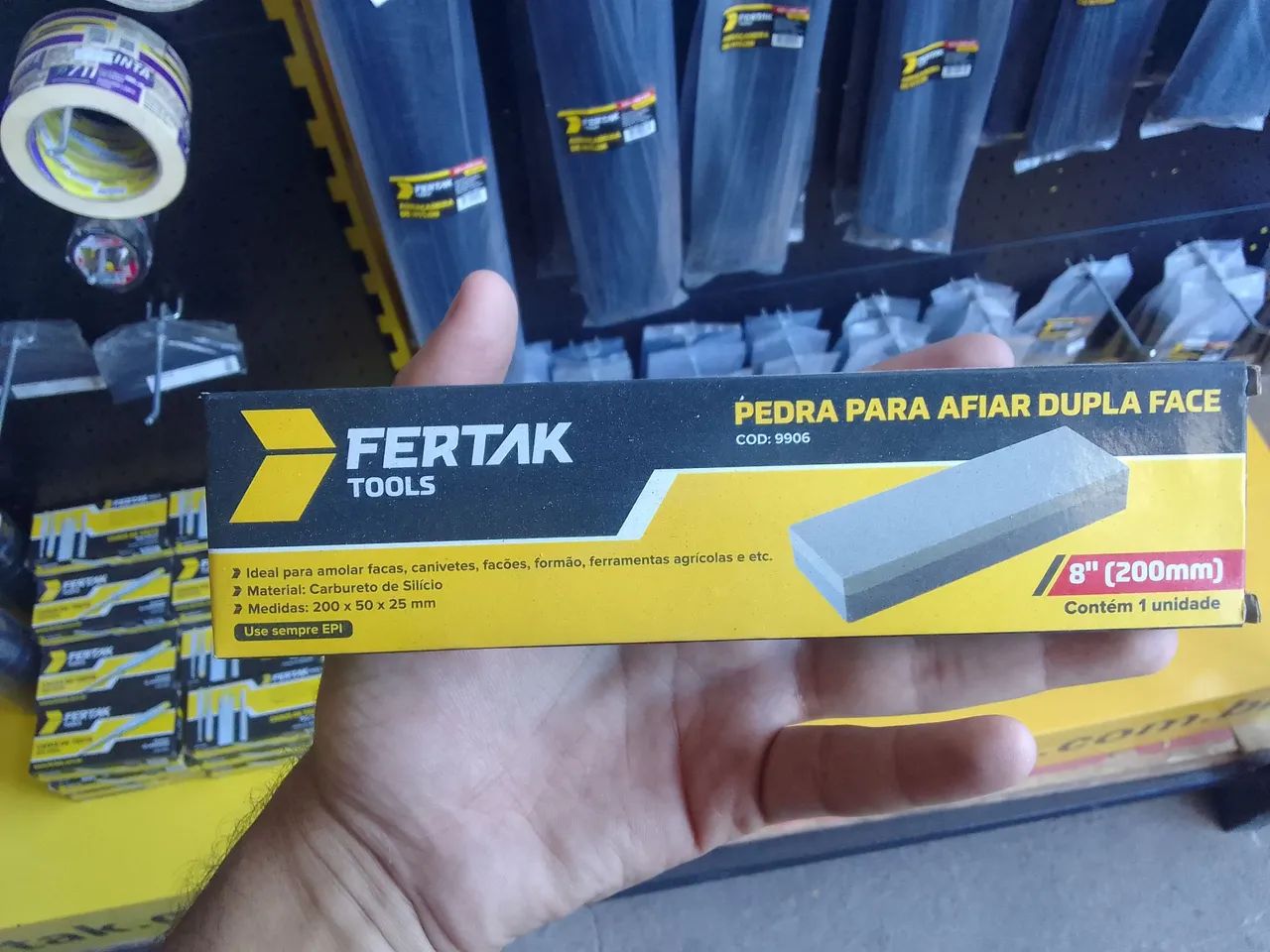 Pedra para afiar dupla face tamanho 8 ou 6