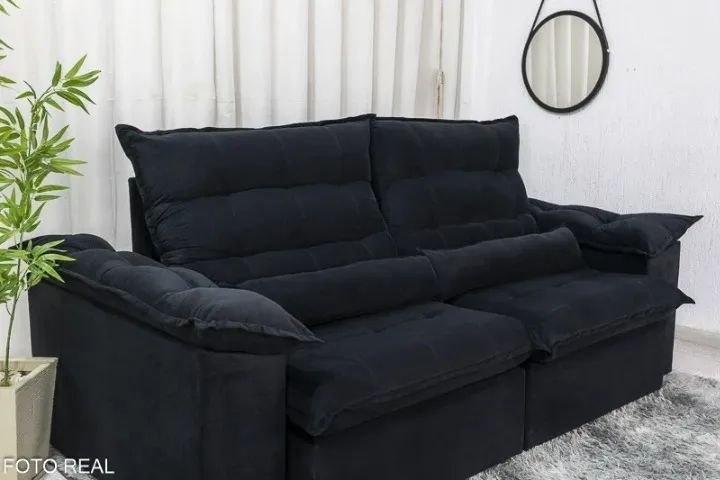 Sofá Retrátil Reclinável 2.00m Emanuelly  - D28 Soft - Foto 5