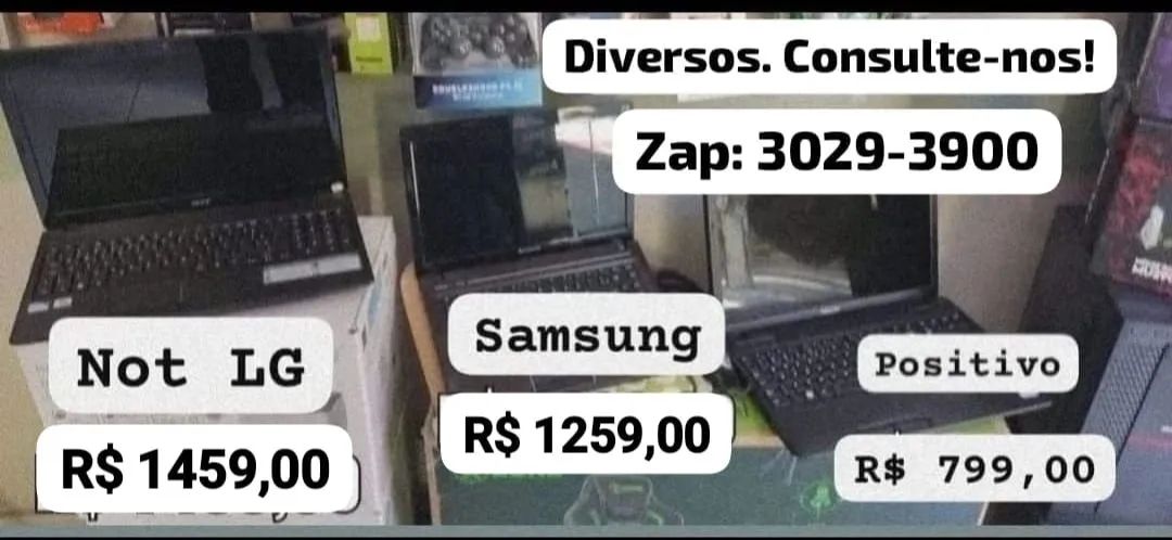 Notebooks ASUS, Samsung e Positivo - Diversos modelos!