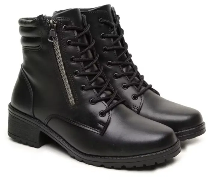 Bota Coturno Feminina Preta 38