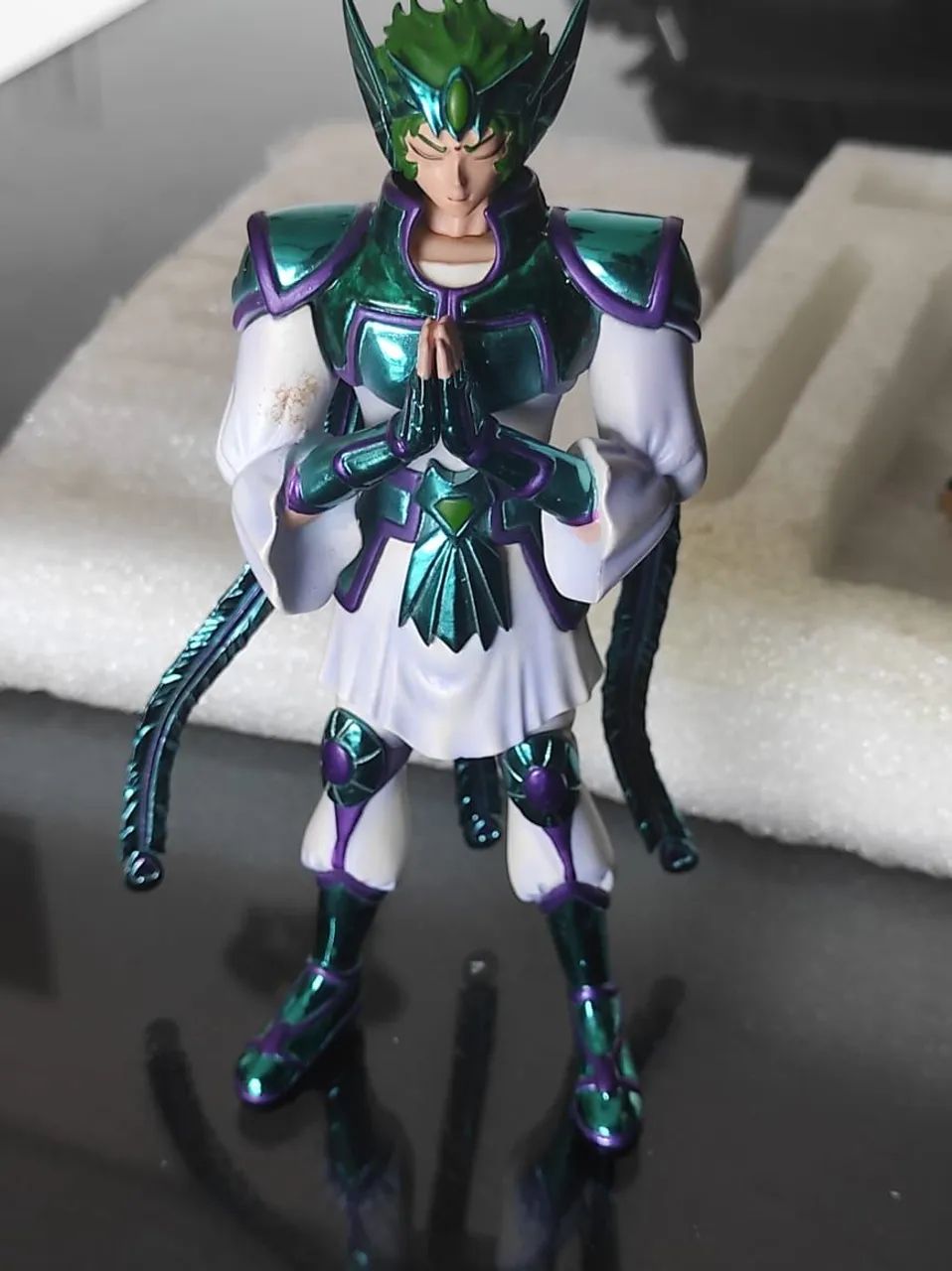 Cloth myth Kakaxiliu estátua Shiva de pavão cavaleiros do zodíaco saint seiya fênix virgem - Foto 6