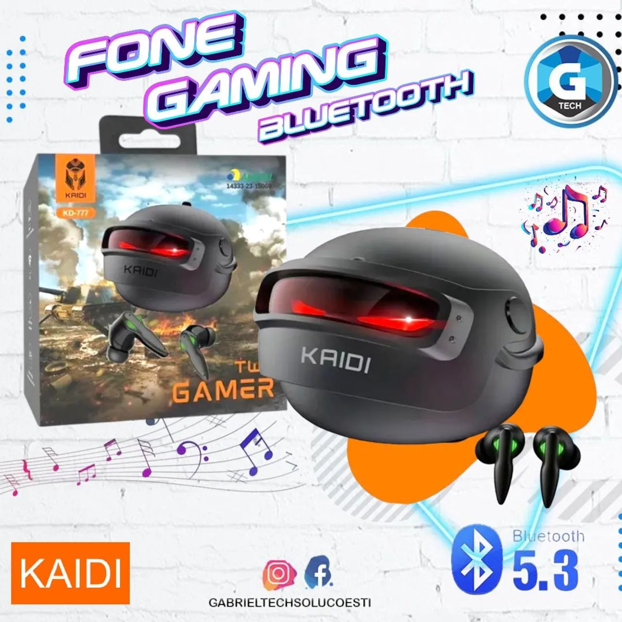 Fone Gamer kaid kd-777