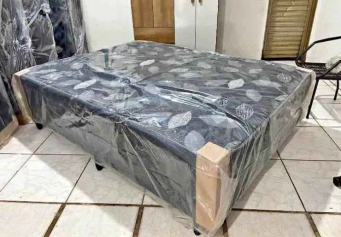 CAMA BOX CASAL COM ESPUMA 279,99 COM ENTREGA IMEDIATA E GRATUITA 