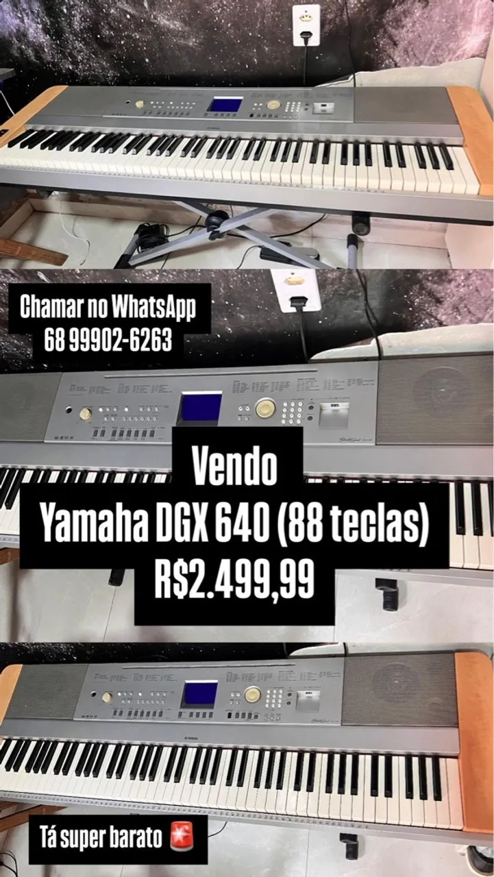 Yamaha DGX 640 (88 teclas) - R$2.499,99