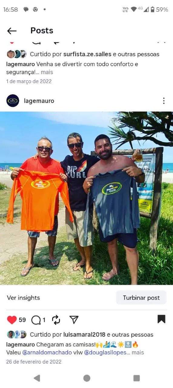Camisas de Lycra com alto fator de proteção solar !