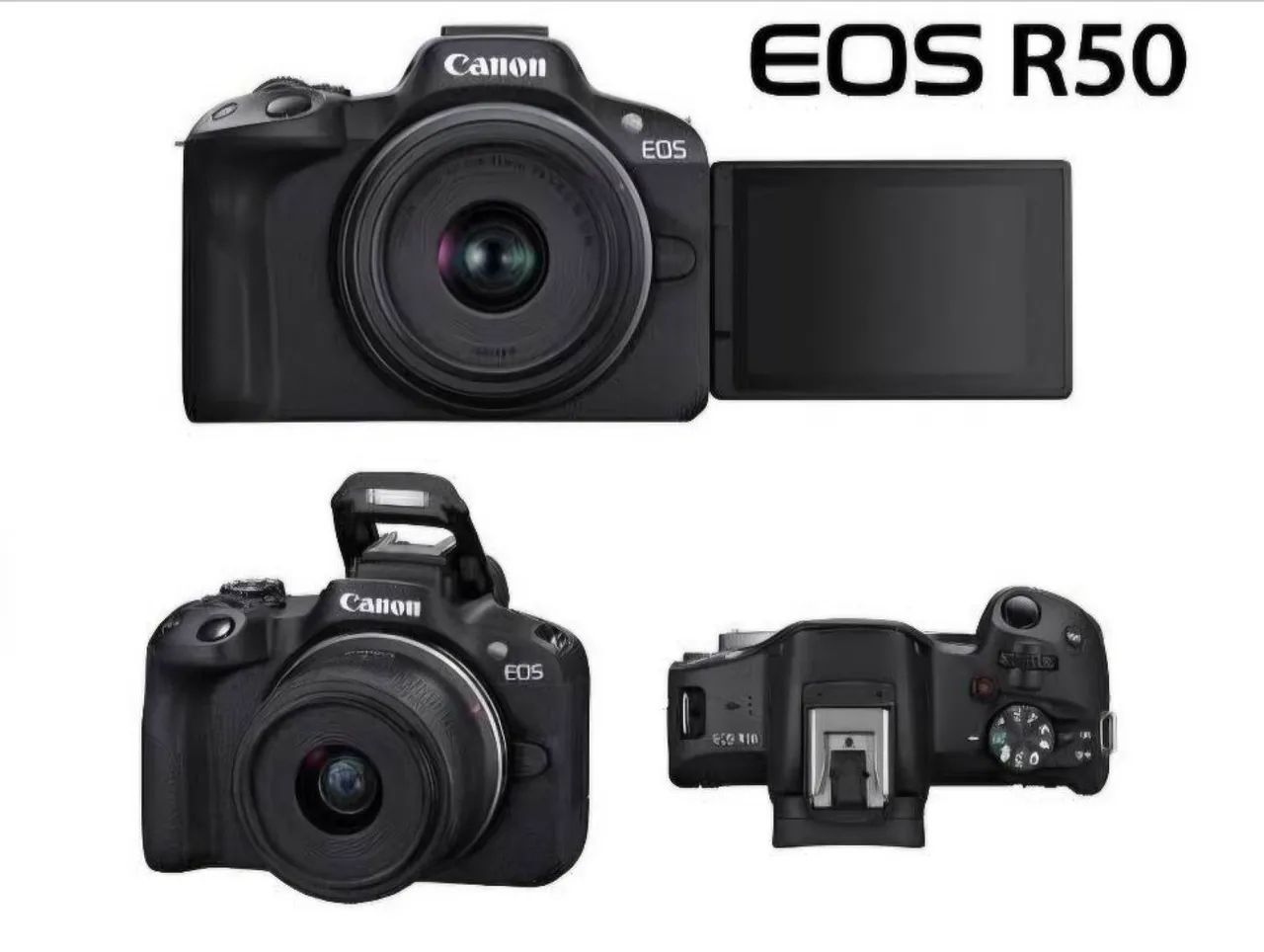 Câmera Mirrorless Canon EOS R50 lente 18-45mm modelo japonês, nova