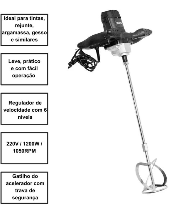 Misturador Elétrico Argamassa 220V - Belfie - Foto 2
