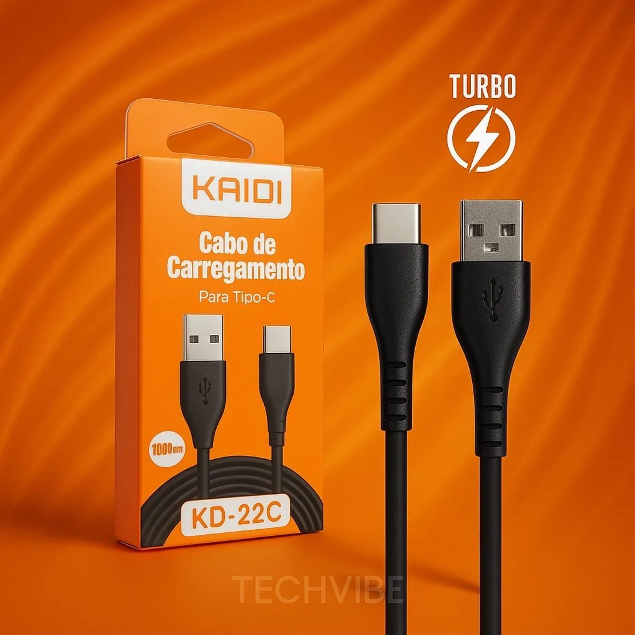 Cabo USB Tipo C Turbo  - Kaidi