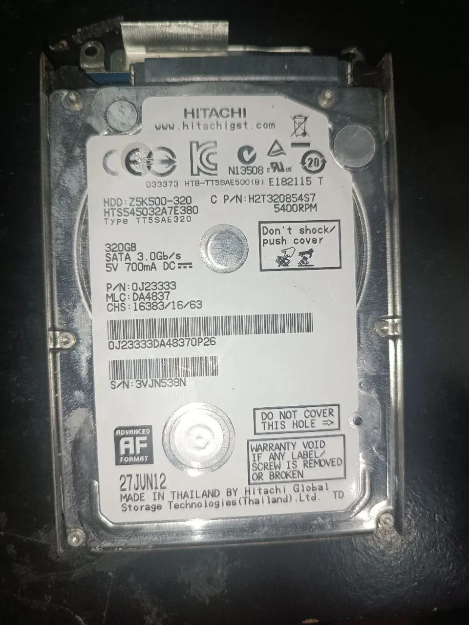 Hd 320GB usado65126766770307120