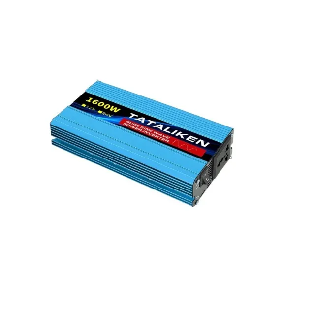 Inversor de onda senoidal pura dc12v/24v para ac 220v tensão 1600w 50/60hz tataliken