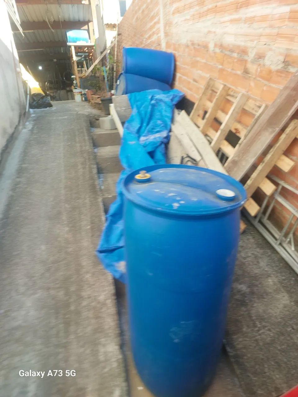 Tambor Azul de Plástico