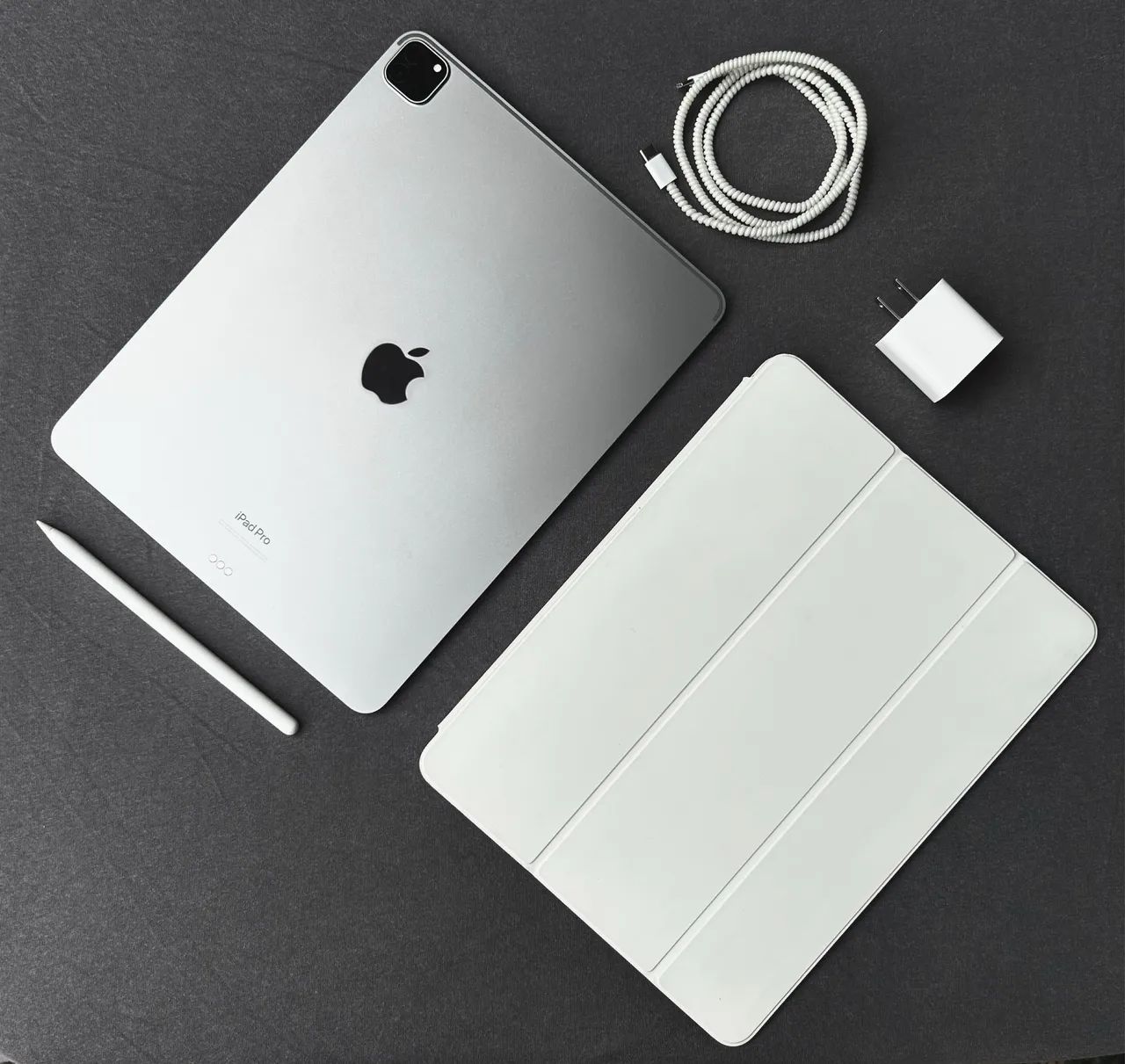 iPad Pro 12.9 256GB + Apple Pencil + Capa Original - Impecável