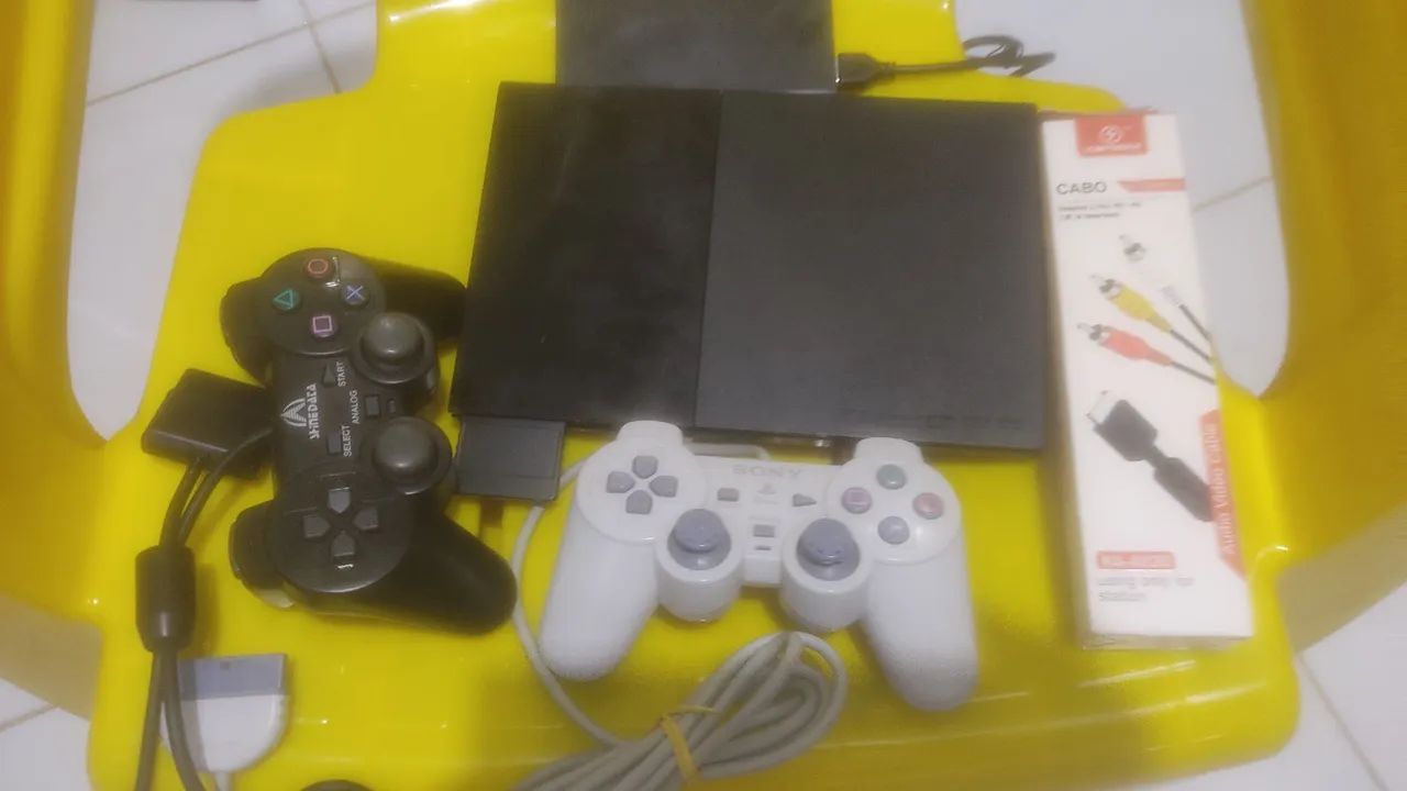 Playstation 2 slim  completo com 50 no HD externo. - Foto 3