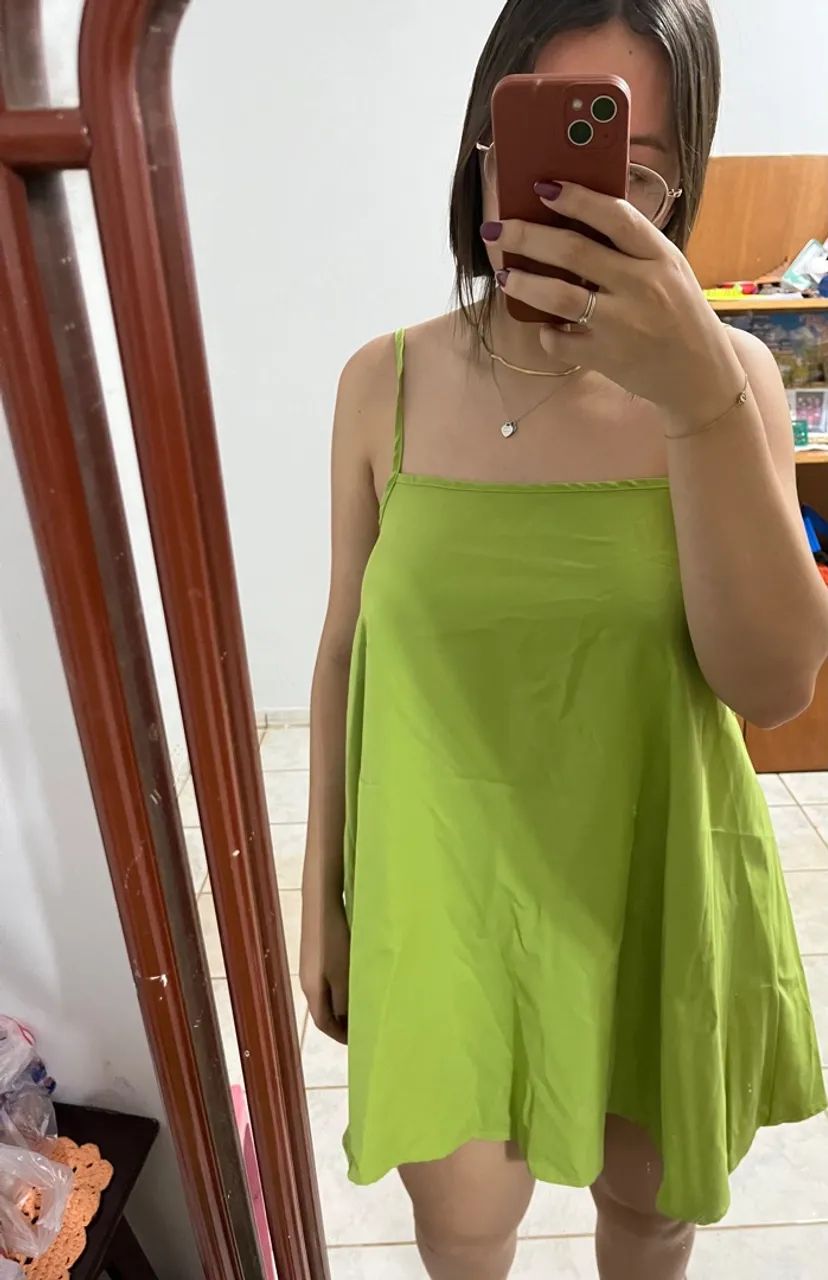 Vestido Soltinho Verde Oliva SHEIN PETITE