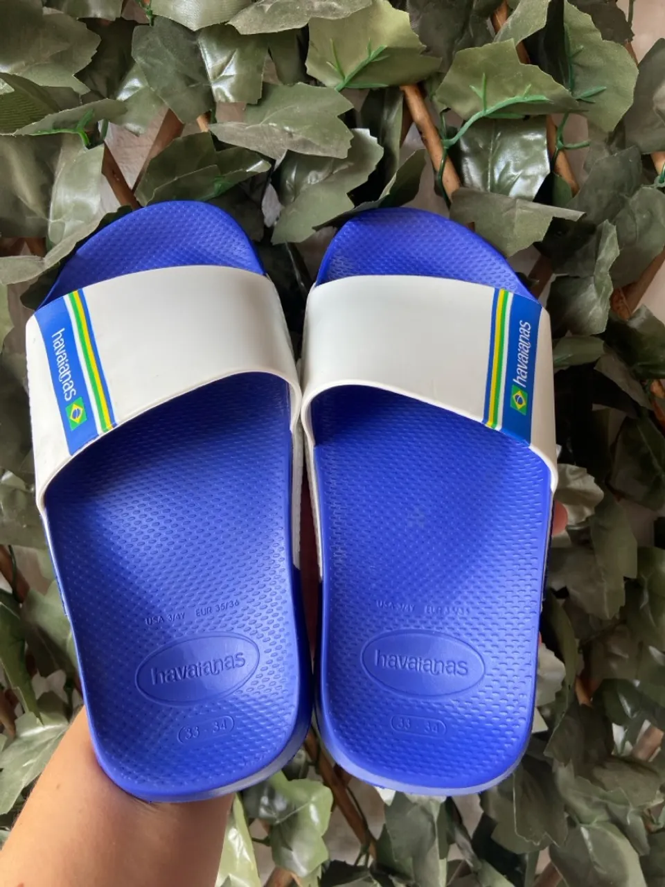 Chinelo Havaianas slide . Azul