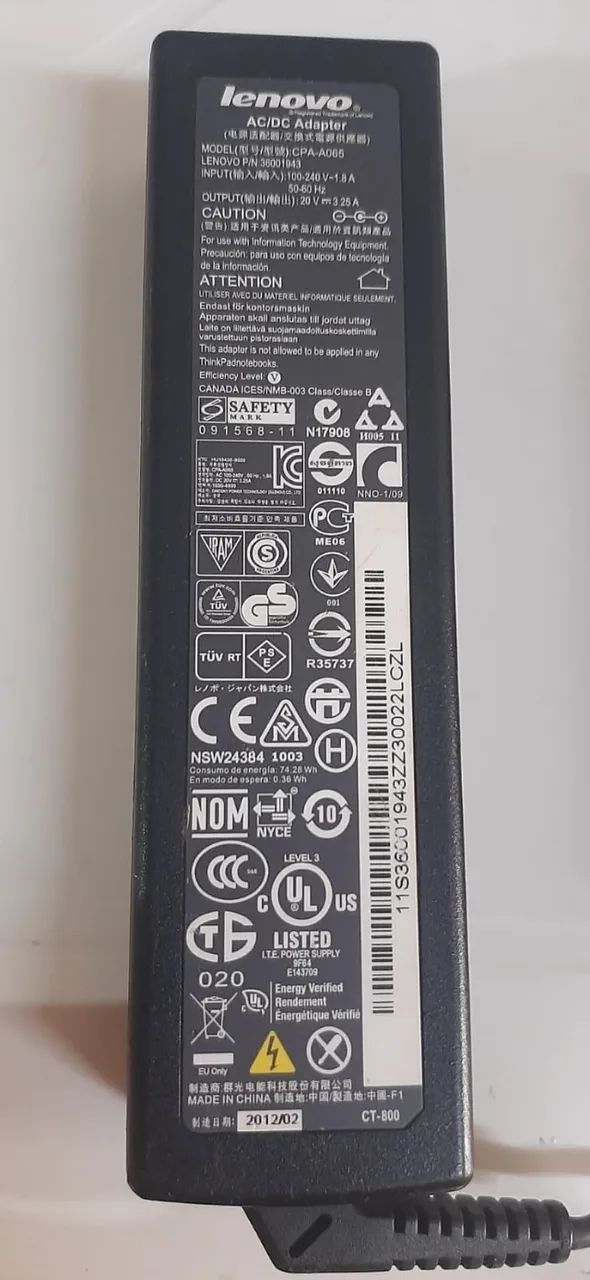 Fonte para notebook(somente lenovo) - Foto 3