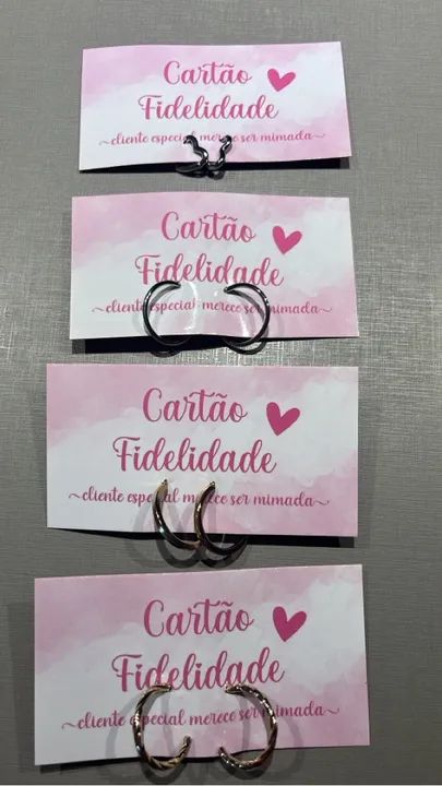 Cartão Fidelidade - Brinco de argola - Foto 4