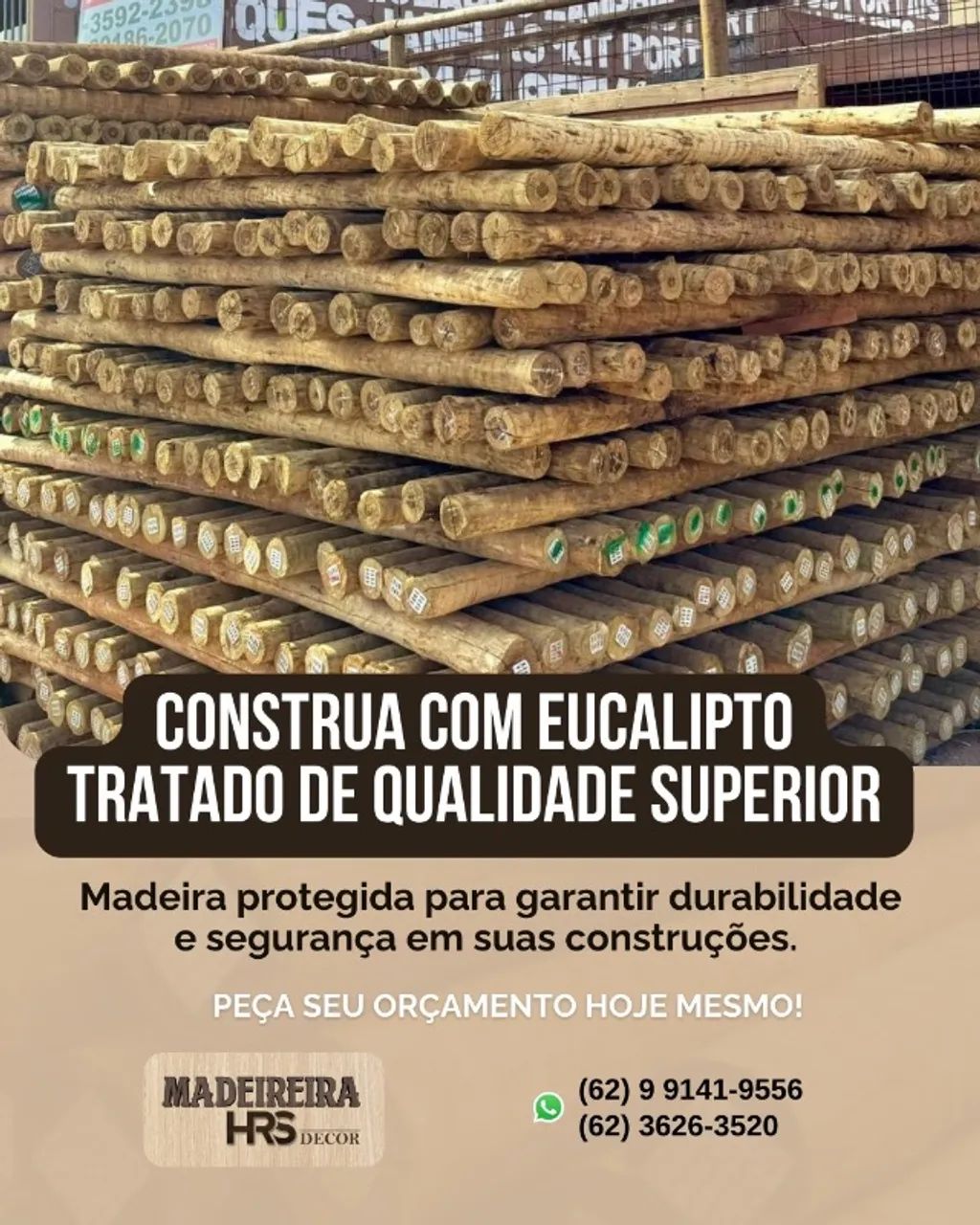 Estacas Mourões e Eucalipto Tratado Extra - Melhor Preço de Goiânia - Foto 2