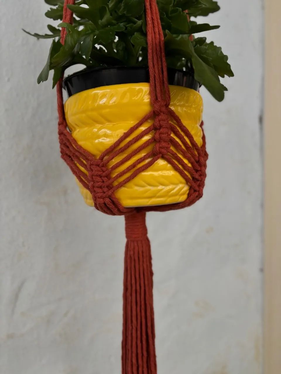 Suporte de Plantas em Macramê - Terracota | Feito à Mão
