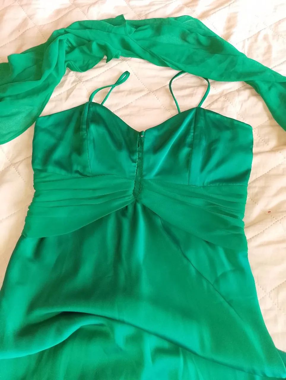 Vestido longo, verde esmeralda  - Foto 3